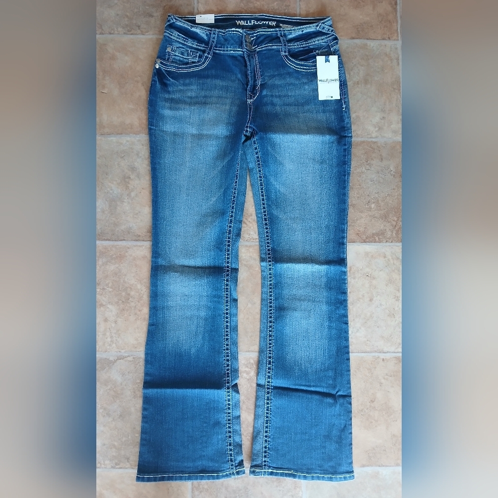 Wallflower Blue Boot Cut Jeans with Faded Detail